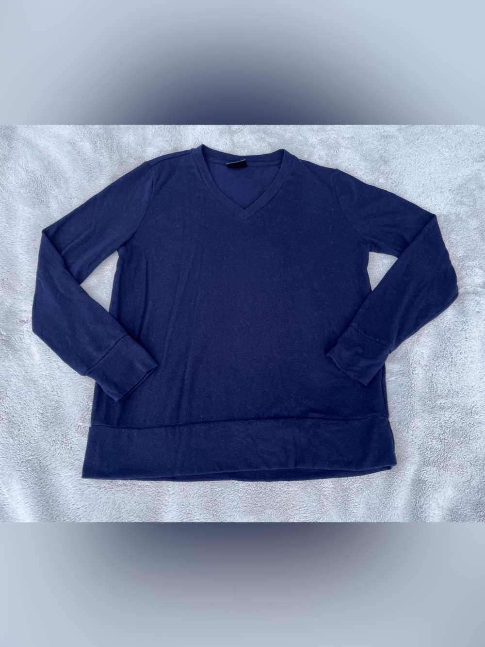 Navy 32 Degrees Heat Long Sleeve V-Neck Shirt Women’s Size S